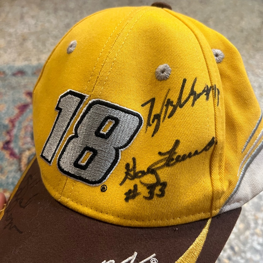 NASCAR signed Number 18 hat